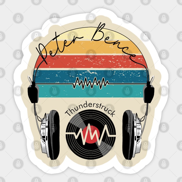 Peter Bence - Thunderstruck Sticker by ROBOT BOBROX